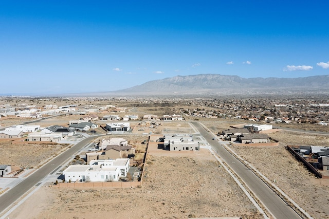 drone / aerial view with a mountain view