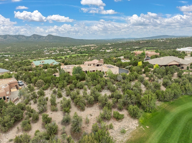 aerial view featuring a mountain view