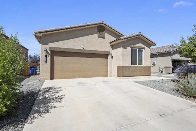 view of front facade with a garage