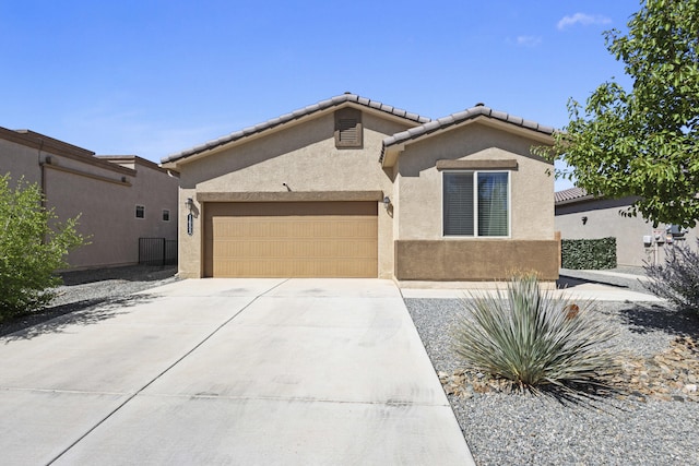 view of front of home featuring a garage