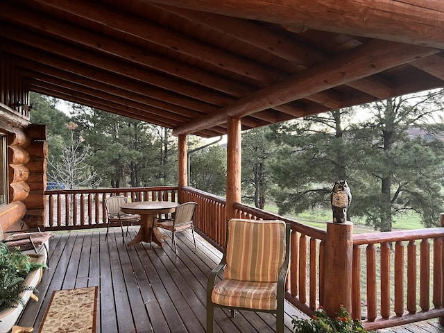 view of wooden terrace