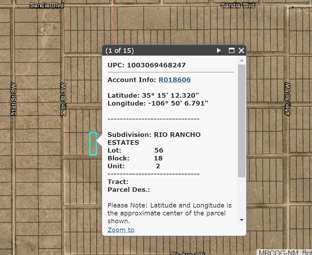 LT55, 56 3rd Ave SW Unit 2, Rio Rancho NM, 87124 land for sale