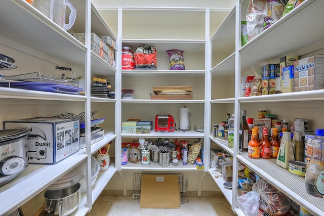 view of pantry