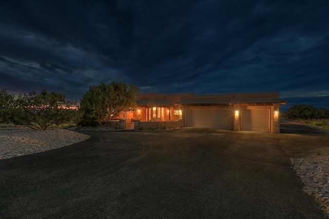 view of front of home featuring a garage