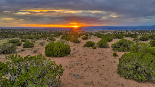 view of aerial view at dusk