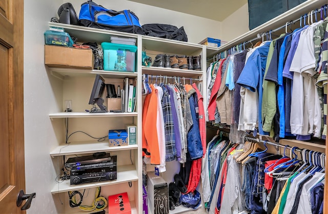 view of walk in closet