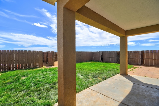 view of yard featuring a patio area