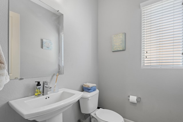 bathroom featuring toilet and sink