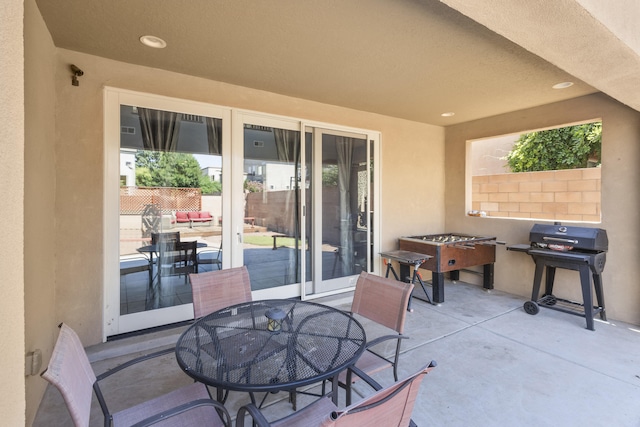 view of patio / terrace featuring area for grilling