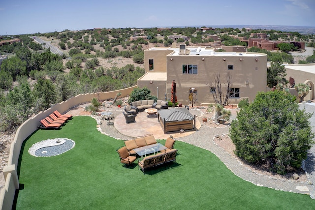 adobe home featuring a garage