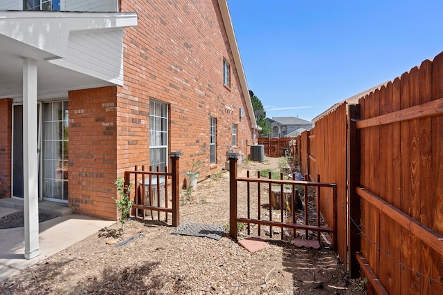 view of home's exterior featuring central AC