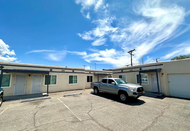 exterior space featuring a garage