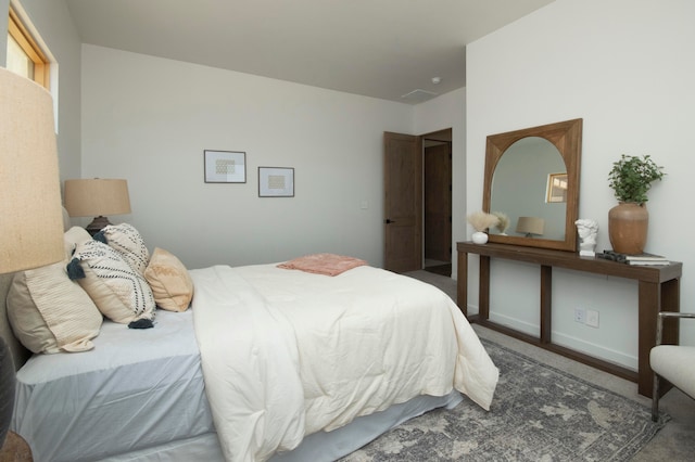 bedroom featuring carpet flooring