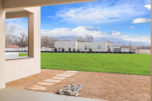 view of property's community with a mountain view