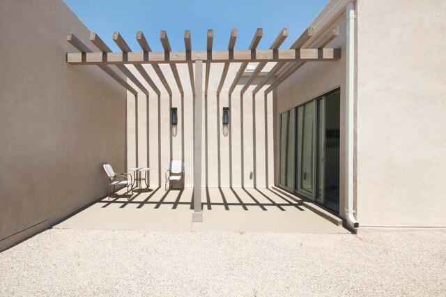 balcony with a patio area