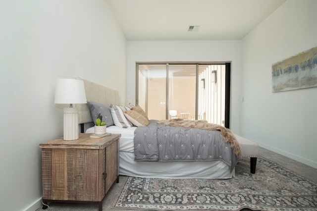 bedroom with carpet floors