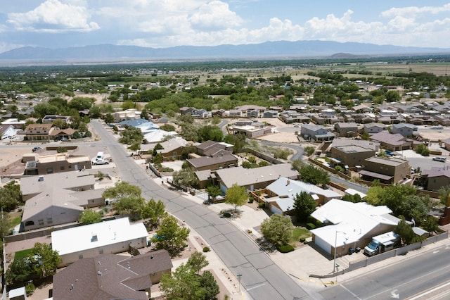 bird's eye view with a mountain view and a residential view