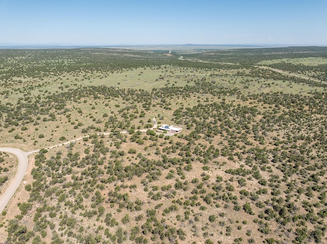 aerial view with a desert view