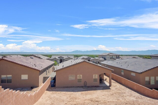 exterior space with a mountain view