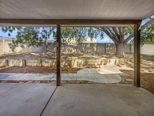 view of patio / terrace featuring a fenced backyard