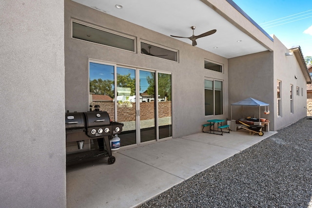 view of patio featuring grilling area