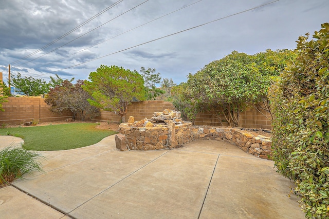 view of patio / terrace with a fenced backyard