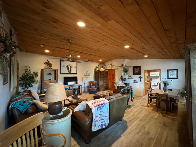 57 Edmundo Rd, Belen, NM 87002 - living room with wooden ceiling and light hardwood / wood-style flooring