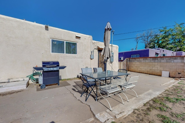 view of patio with grilling area