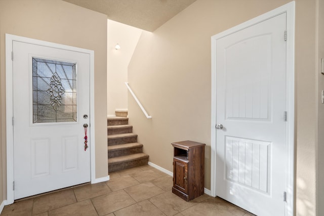 view of tiled foyer