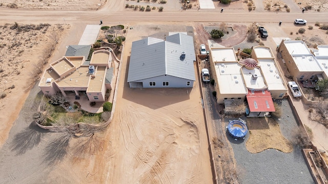 bird's eye view featuring a desert view