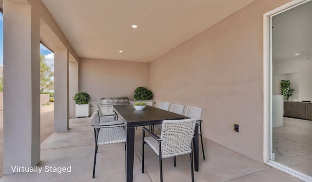 view of patio / terrace featuring outdoor dining area
