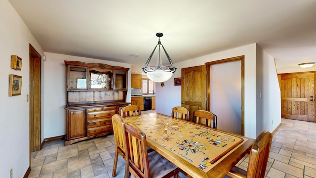 view of dining room