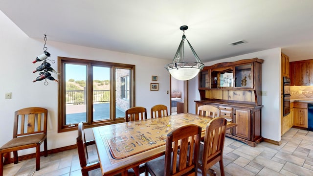 view of dining room