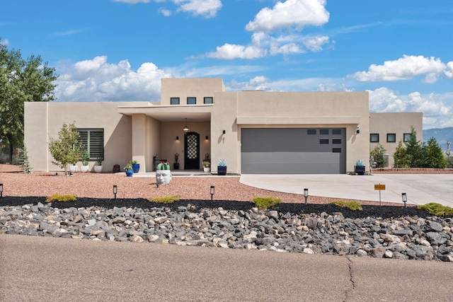 adobe home with a garage