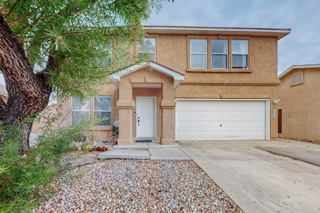 view of front of house featuring a garage