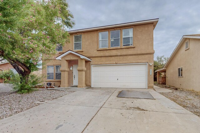 view of front property featuring a garage