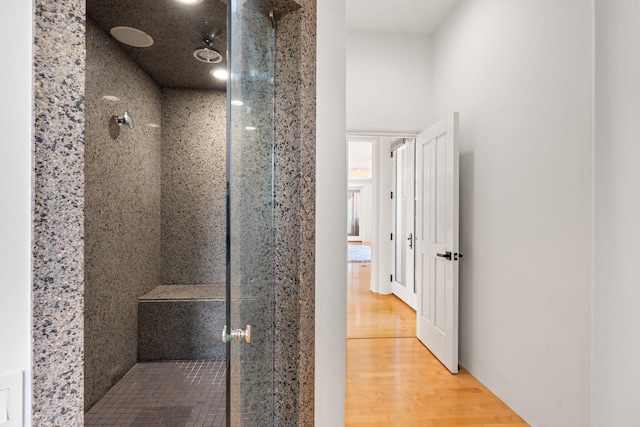 hallway featuring light hardwood / wood-style flooring