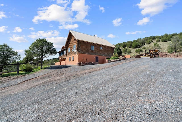 view of home's exterior with a garage