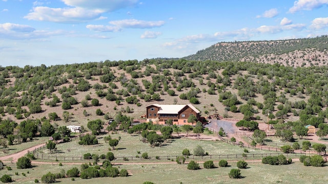 bird's eye view featuring a rural view