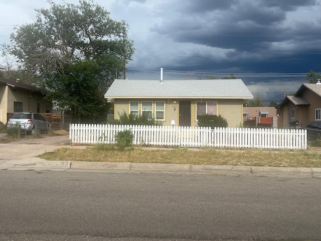 view of single story home