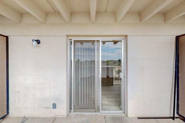 view of doorway to property