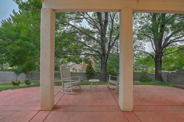 view of patio / terrace with a fenced backyard