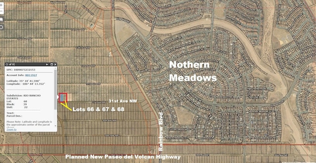 1.5ACRES 31st Ave NW, Rio Rancho NM, 87124 land for sale