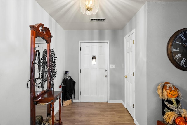 entrance foyer featuring light hardwood / wood-style flooring