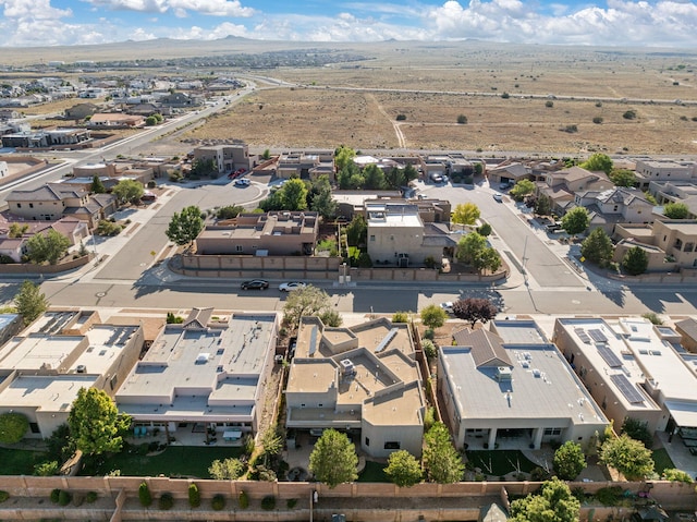 drone / aerial view featuring a mountain view