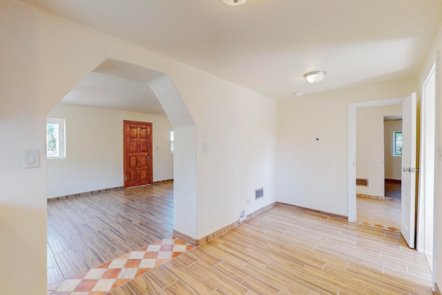 interior space with light wood-type flooring