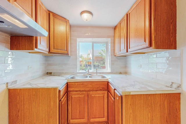 kitchen featuring sink and backsplash