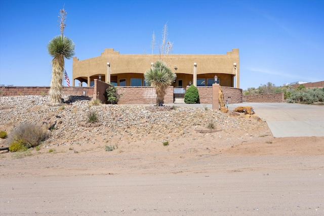 view of southwest-style home