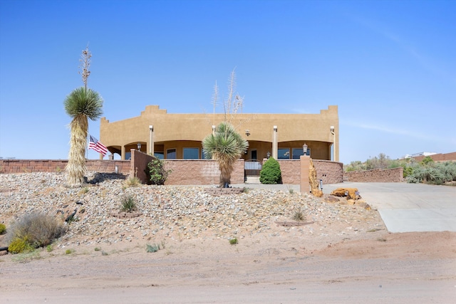 view of pueblo-style home