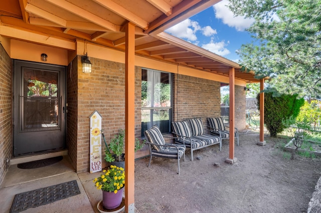 view of patio / terrace featuring covered porch